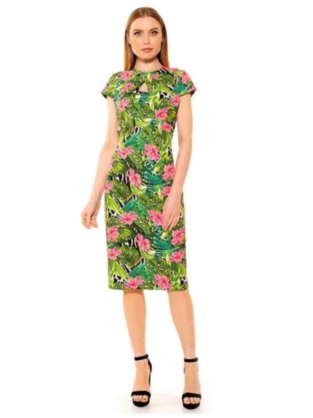 NWT Alexia Admor Bella Sheath Tropical Dress  Size 14